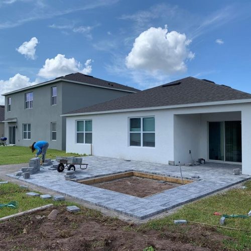 Brick paver installation estimate with itemized breakdown in Orlando, FL